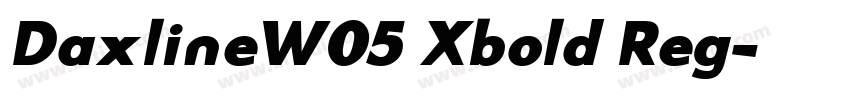 DaxlineW05 Xbold Reg字体转换